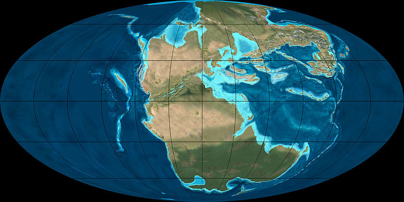 Die Erde um 250 Millionen Jahre BC (Quelle: Wikipedia.de)