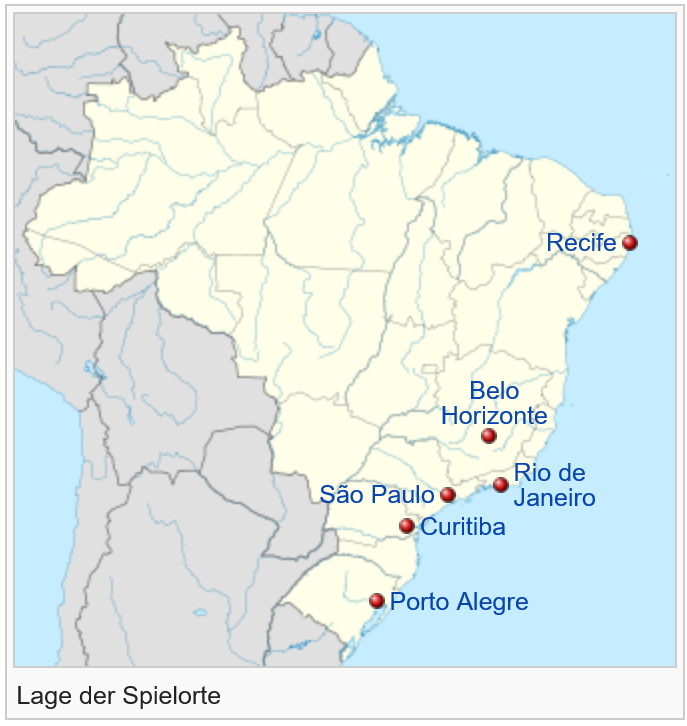 gerahmt Spielorte WM 1950 (Quelle: Wikipedia.en)