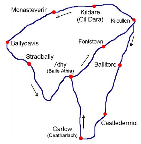 Streckenplan für die Gordon Bennett Trophy 1903